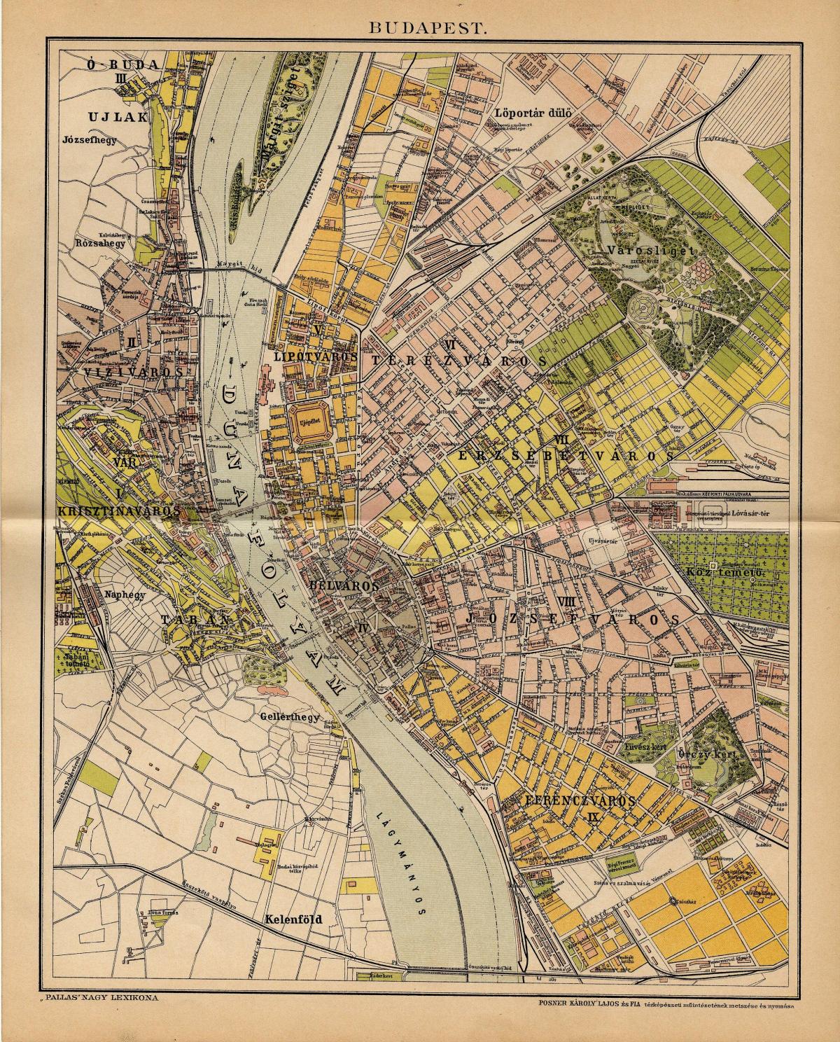 Boedapest historische kaart