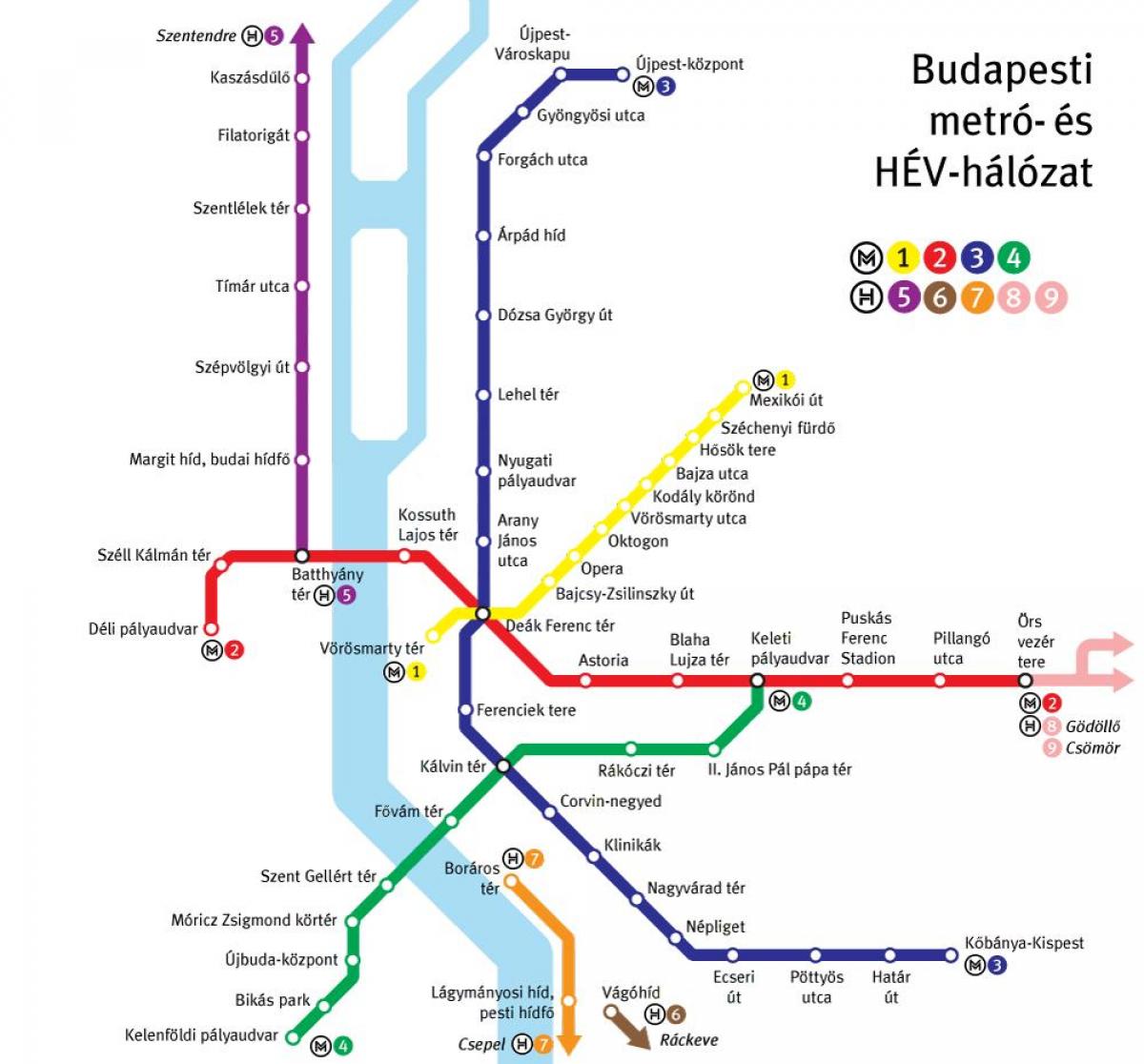 Plattegrond metrostation Boedapest