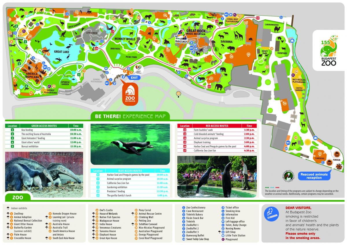 Boedapest dierentuin park plattegrond